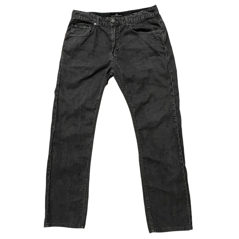 Kasil Workshop Jeans Mens Size 32 Davidson Corduroy Pants Straight Fit Gray